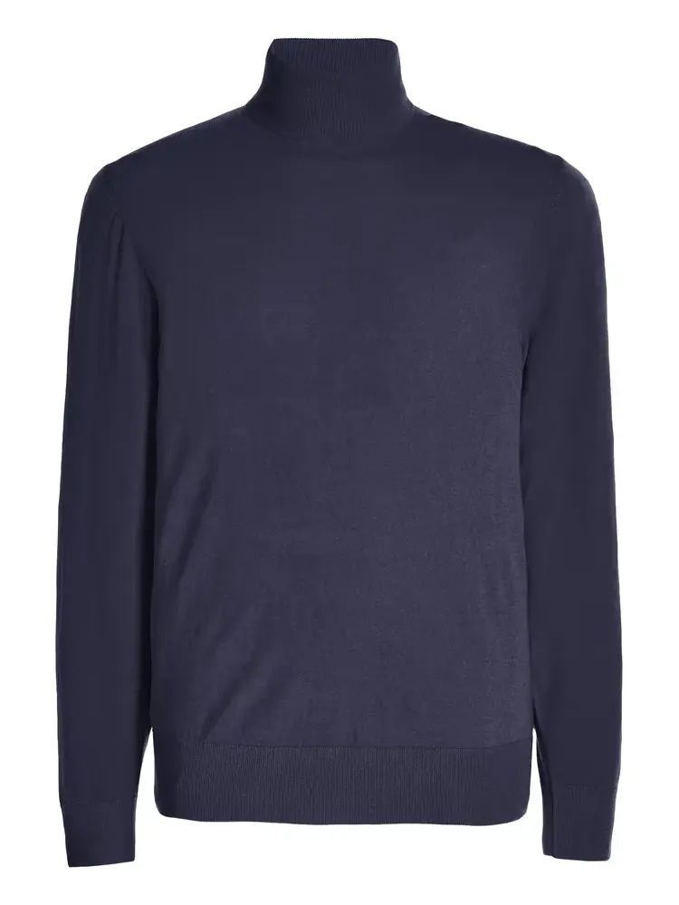 Gabriela Hearst Jermaine Knit Turtleneck in Navy Merino Wool