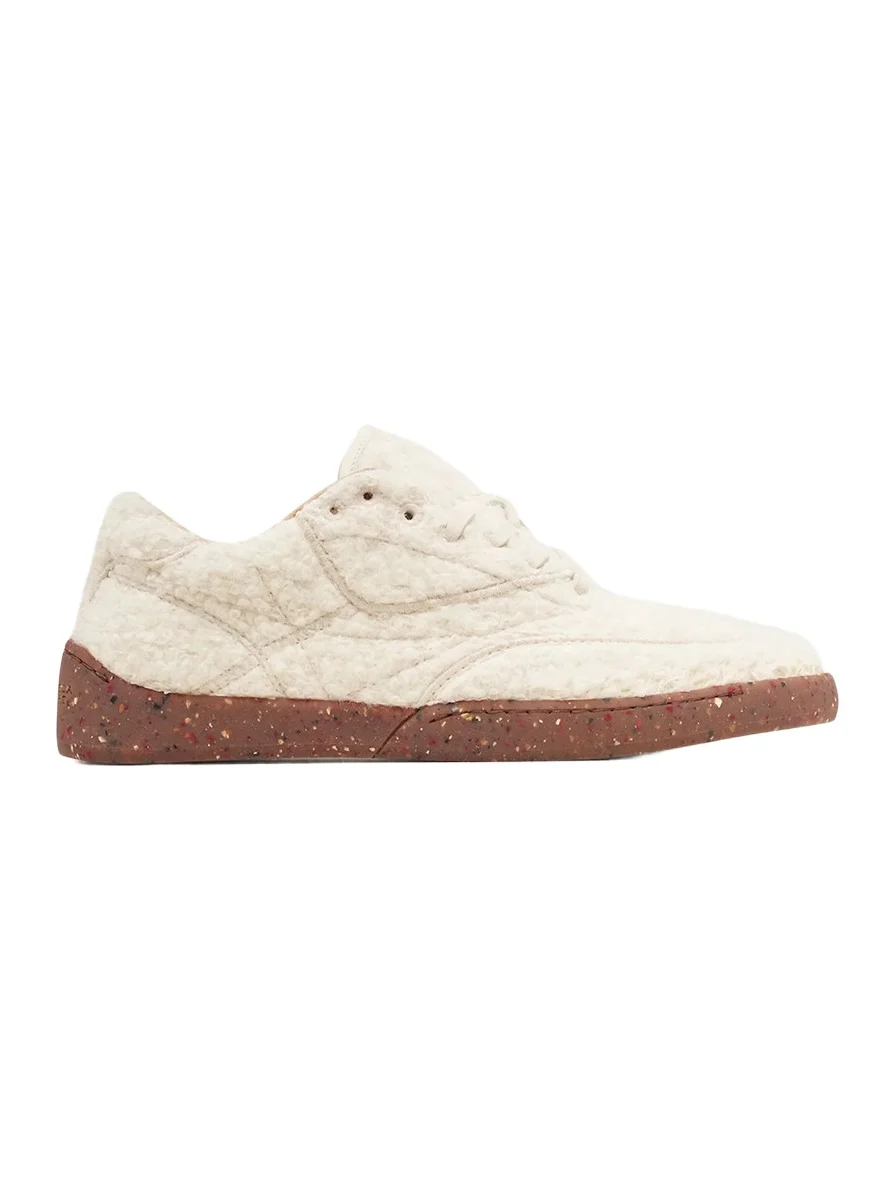 Gabriela Hearst Ohio Slip-on Sneaker in Ivory Cashmere Boucle