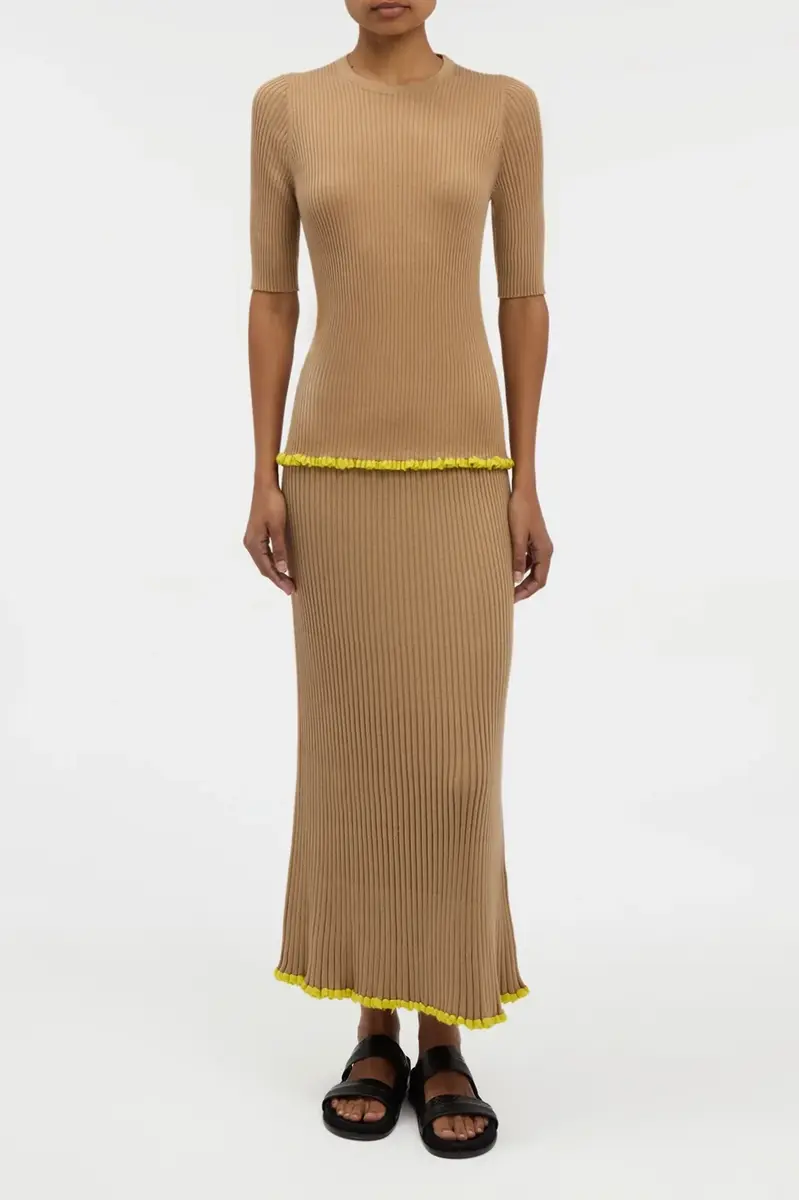 Gabriela Hearst Mireya Knit Top in Camel Silk Casmere | Thumbnail 2 Gabriela Hearst Mireya Knit Top in Camel Silk Casmere | Thumbnail 2
