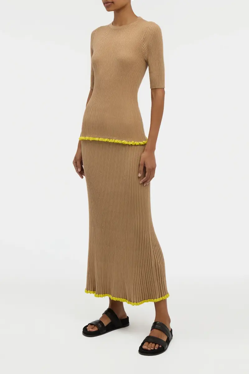 Gabriela Hearst Mireya Knit Top in Camel Silk Casmere | Thumbnail 3 Gabriela Hearst Mireya Knit Top in Camel Silk Casmere | Thumbnail 3