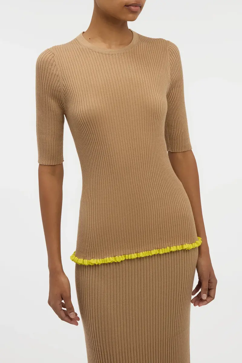 Gabriela Hearst Mireya Knit Top in Camel Silk Casmere | Thumbnail 5 Gabriela Hearst Mireya Knit Top in Camel Silk Casmere | Thumbnail 5