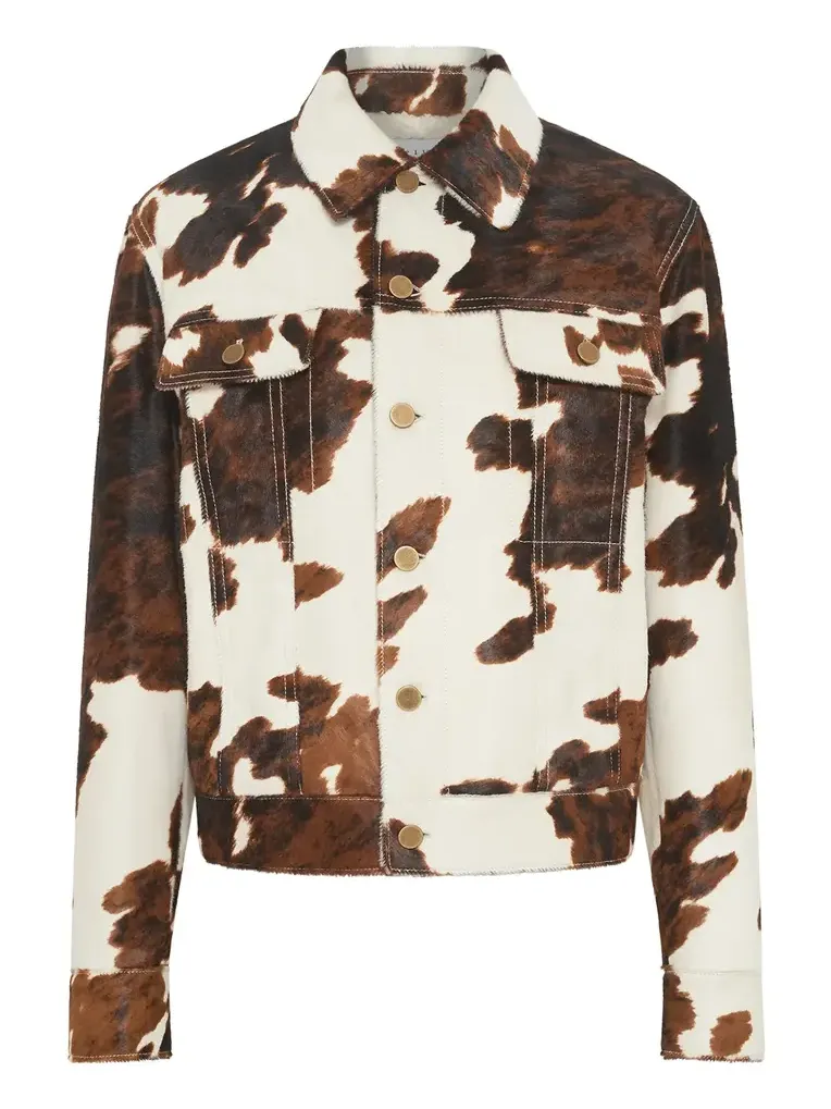 Miran Jacket in Ivory Cognac Multi Pony Hair Miran Jacket in Ivory Cognac Multi Pony Hair