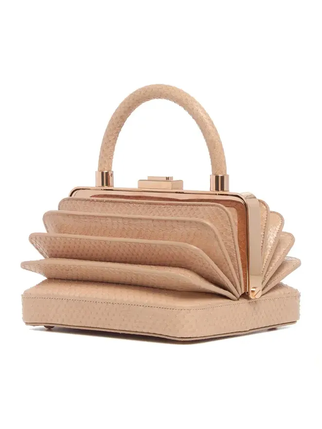 Gabriela Hearst Diana Bag in Nude Snakeskin