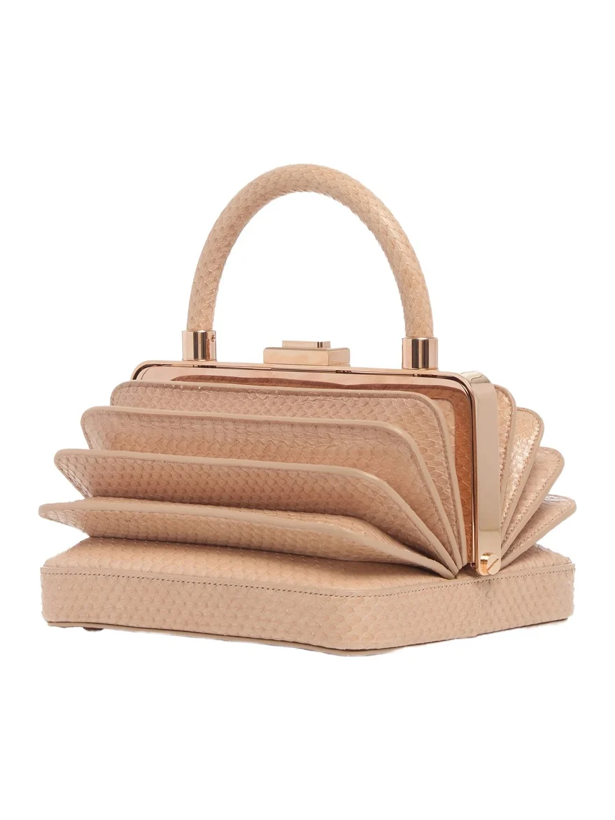 Gabriela Hearst Diana Bag in Nude Snakeskin