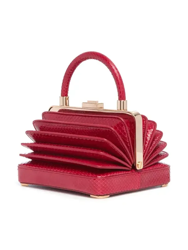 Gabriela Hearst Small Diana Bag in Red Snakeskin