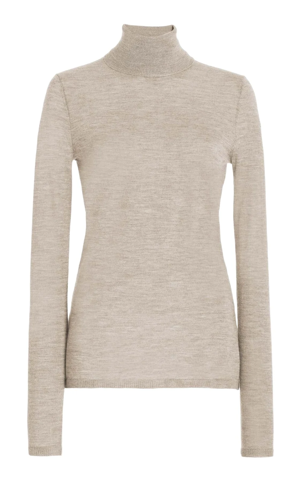 Costa Knit Turtleneck in Oatmeal Cashmere Silk Costa Knit Turtleneck in Oatmeal Cashmere Silk