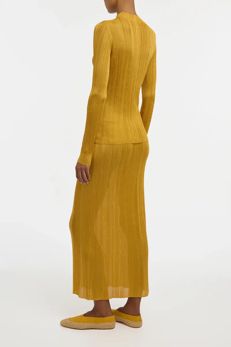 Gabriela Hearst Aveda Knit Mockneck Sweater in Golden Birch Silk | Thumbnail 4 Gabriela Hearst Aveda Knit Mockneck Sweater in Golden Birch Silk | Thumbnail 4