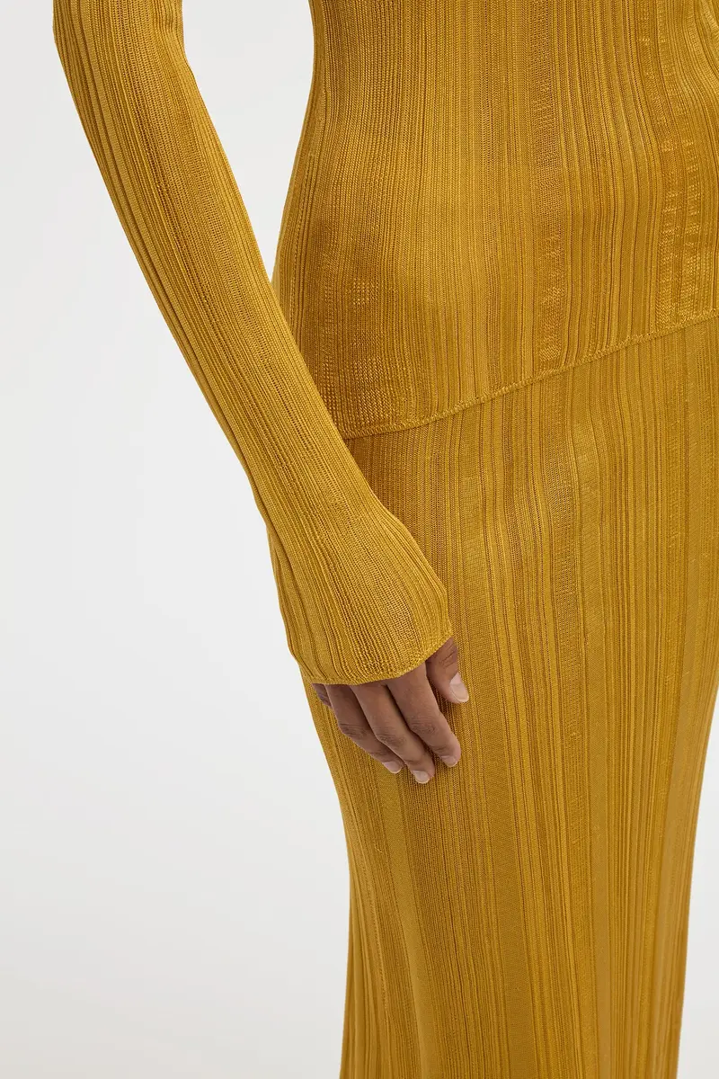 Gabriela Hearst Aveda Knit Mockneck Sweater in Golden Birch Silk | Thumbnail 6 Gabriela Hearst Aveda Knit Mockneck Sweater in Golden Birch Silk | Thumbnail 6