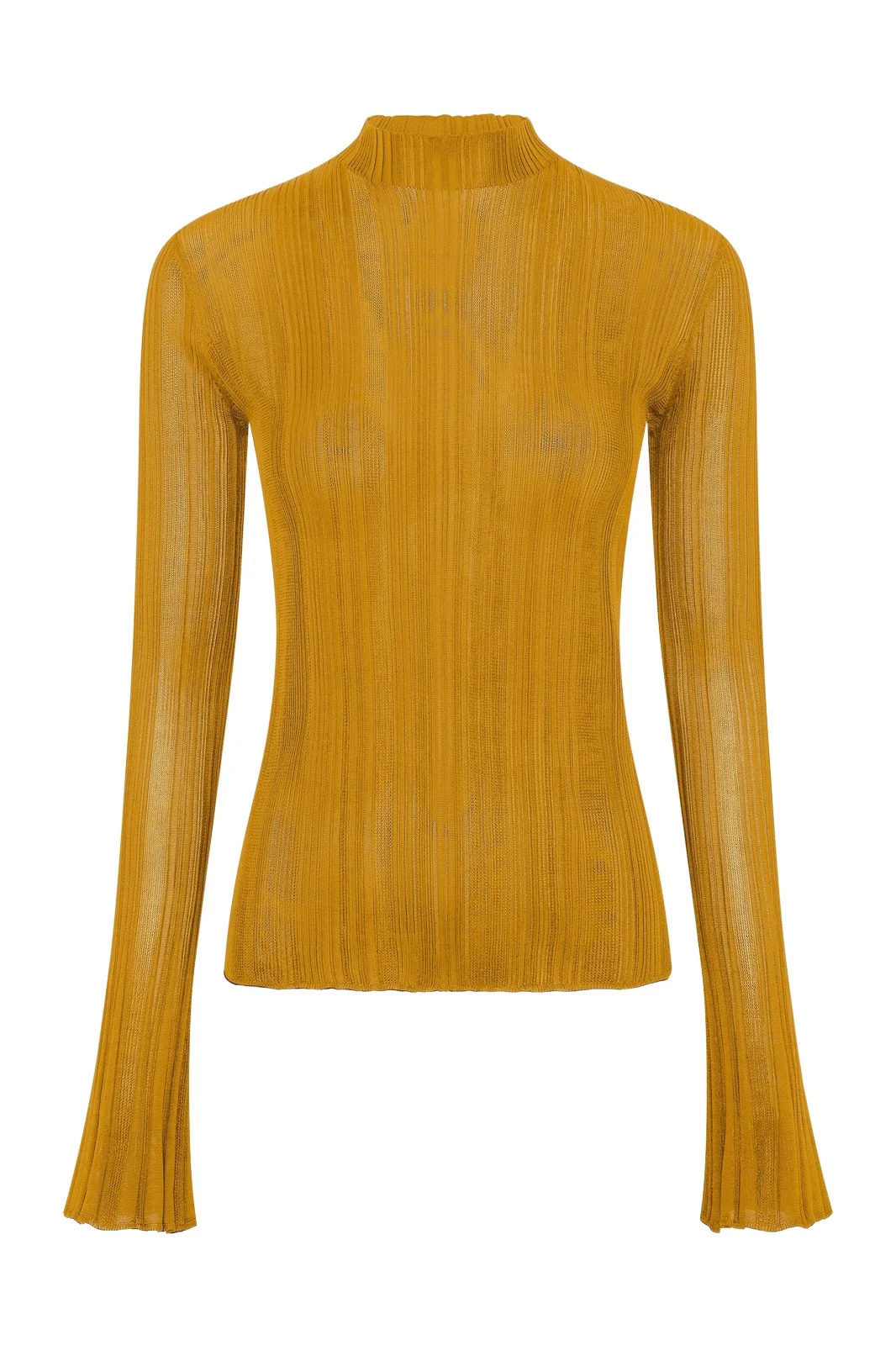 Aveda Knit Mockneck Sweater in Golden Birch Silk