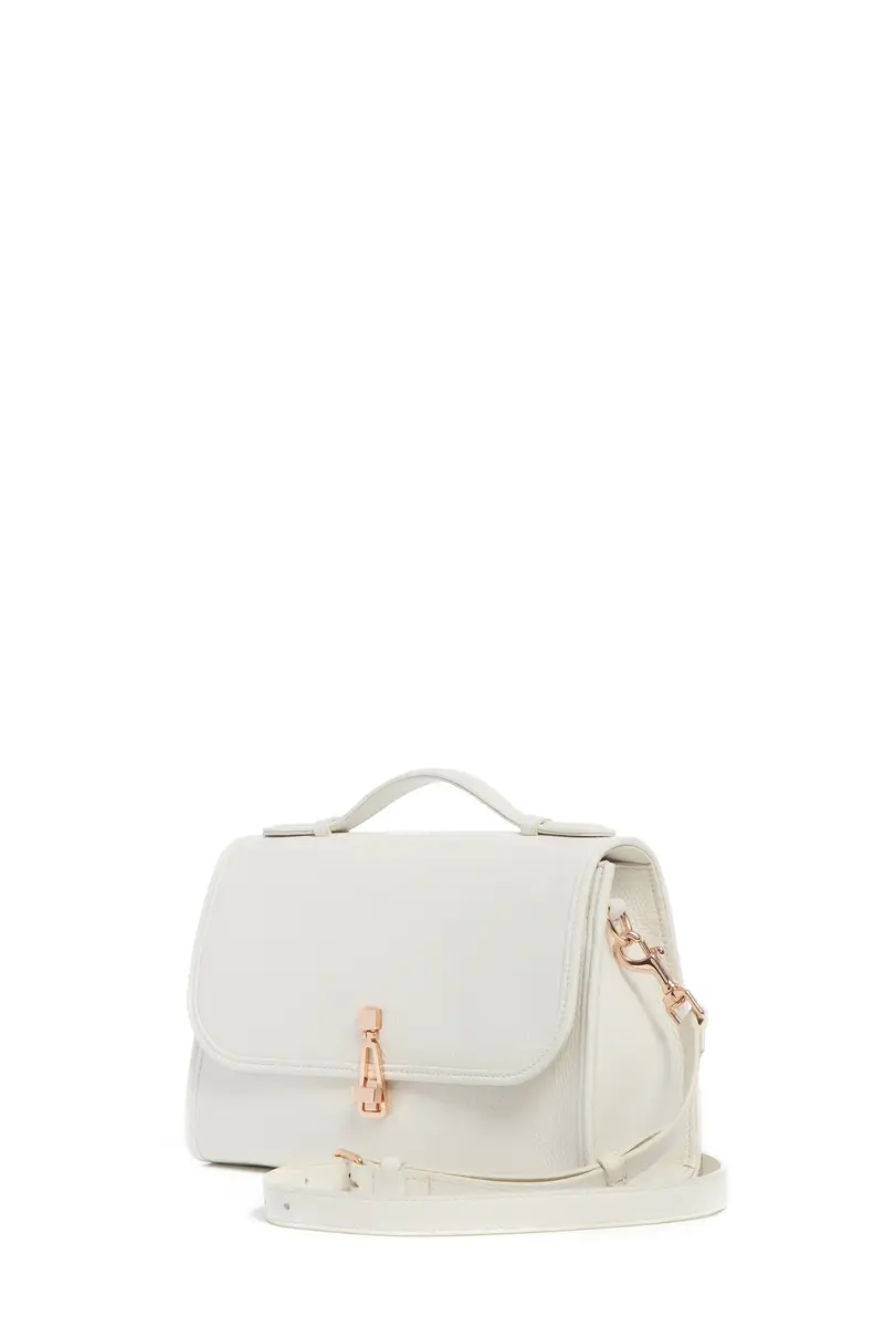 Gabriela Hearst Medium Leonora Flap Bag in Ivory Textured Leather | Thumbnail 4 Gabriela Hearst Medium Leonora Flap Bag in Ivory Textured Leather | Thumbnail 4