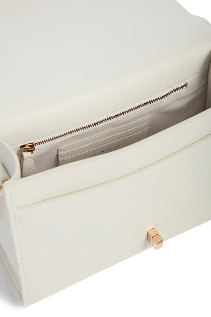 Gabriela Hearst Medium Leonora Flap Bag in Ivory Textured Leather | Thumbnail 5 Gabriela Hearst Medium Leonora Flap Bag in Ivory Textured Leather | Thumbnail 5
