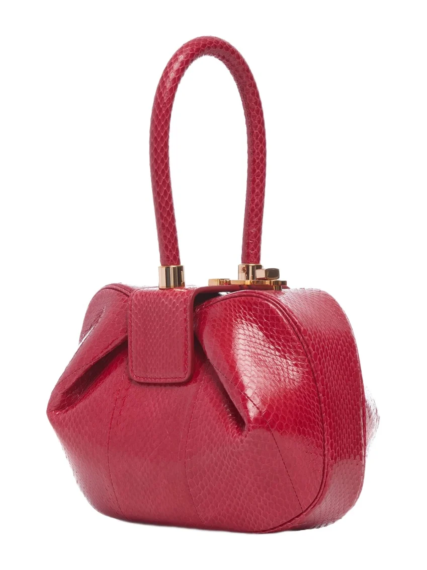 Gabriela Hearst Nina Bag in Red Snakeskin