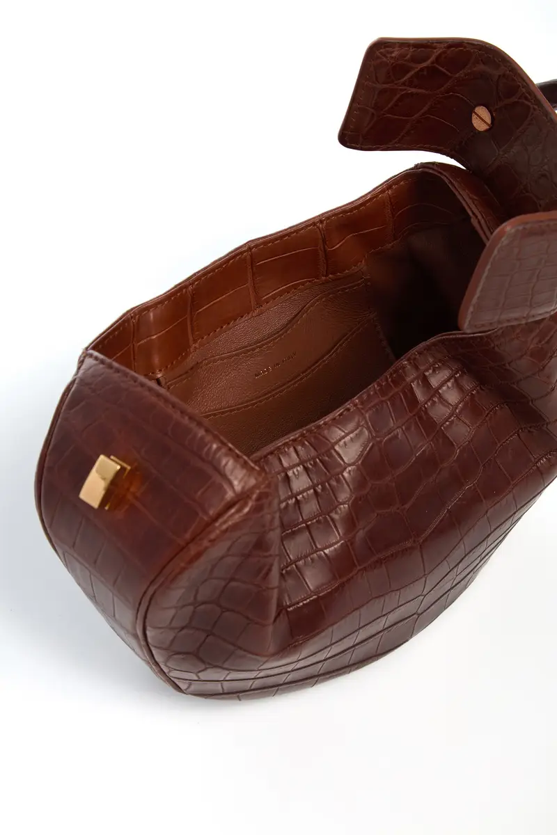 Gabriela Hearst Demi Bag in Cognac Crocodile Leather | Thumbnail 4