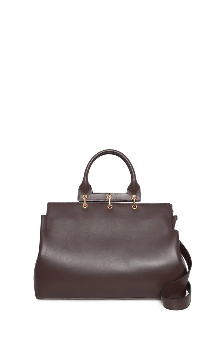 Gabriela Hearst Large Amethyst Tote Bag in Bordeaux Nappa Leather | Thumbnail 3 Gabriela Hearst Large Amethyst Tote Bag in Bordeaux Nappa Leather | Thumbnail 3
