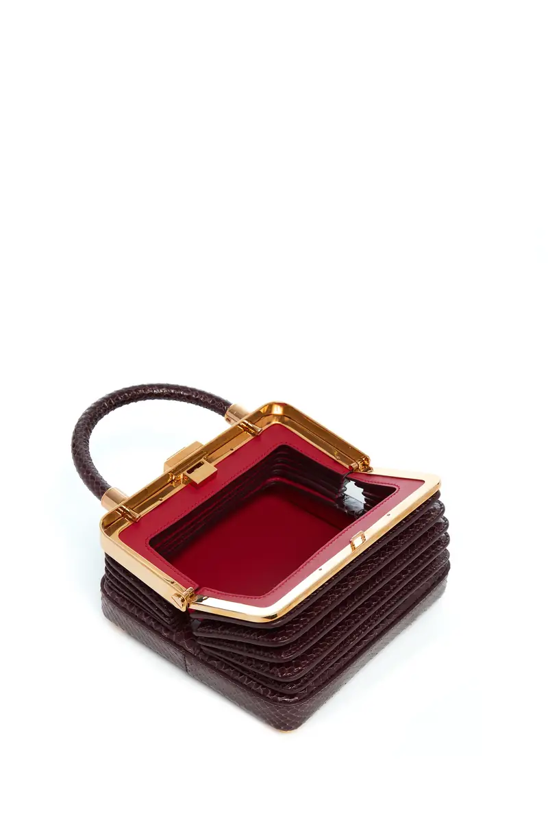 Gabriela Hearst Small Diana Bag in Bordeaux Snakeskin | Thumbnail 4 Gabriela Hearst Small Diana Bag in Bordeaux Snakeskin | Thumbnail 4
