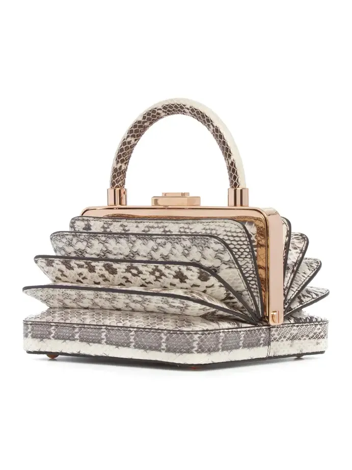 Gabriela Hearst Diana Bag in Black & White Snakeskin