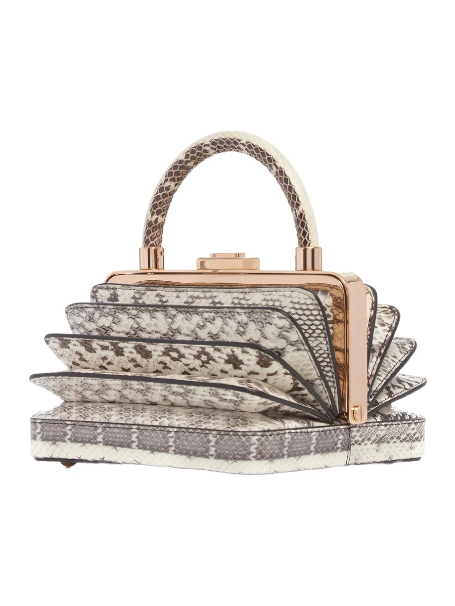 Gabriela Hearst Diana Bag in Black & White Snakeskin