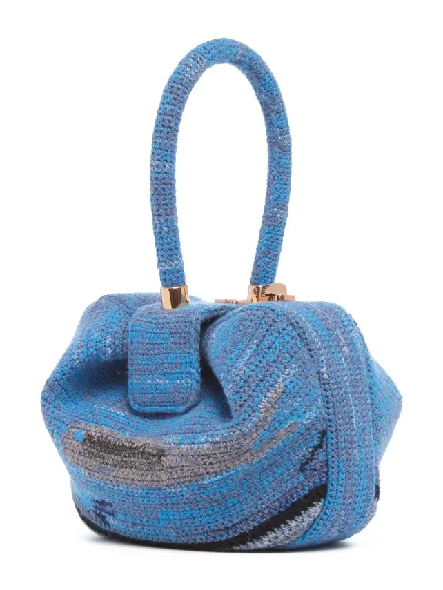 Nina Bag in Water Multi Crochet Cashmere Nina Bag in Water Multi Crochet Cashmere