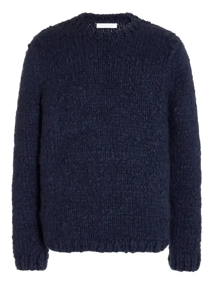 Lawrence Knit Sweater in Navy Welfat Cashmere