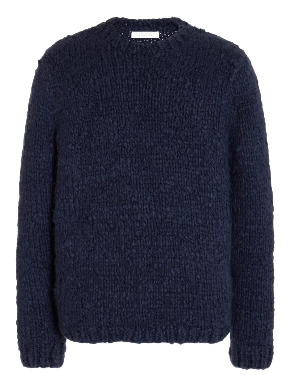 Lawrence Knit Sweater in Navy Welfat Cashmere