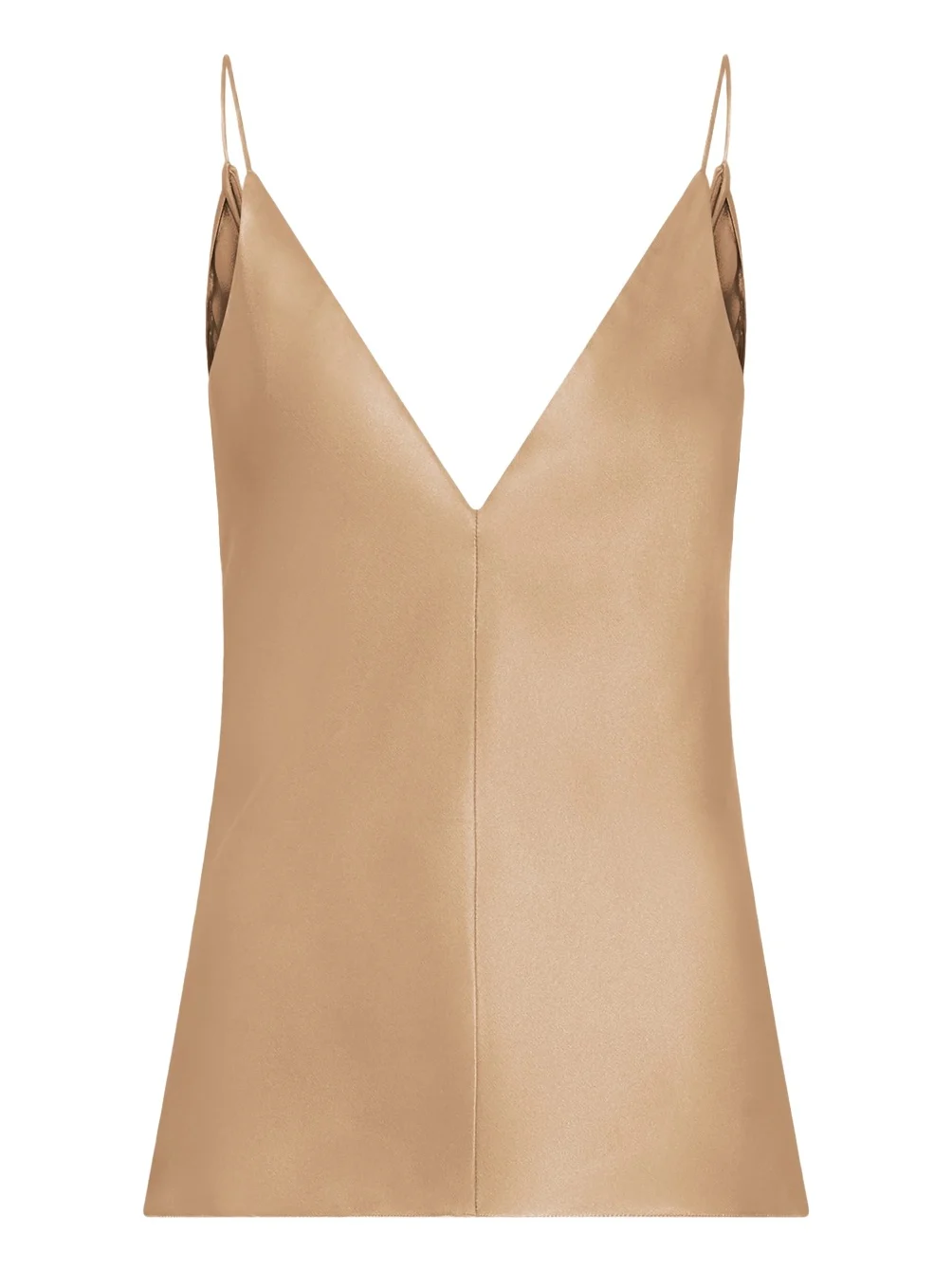 Maria Top in Camel Silk Satin Maria Top in Camel Silk Satin