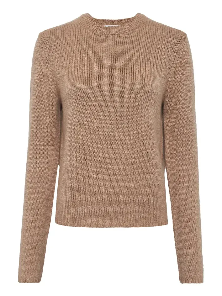 Titus Knit Sweater in Camel Cashmere