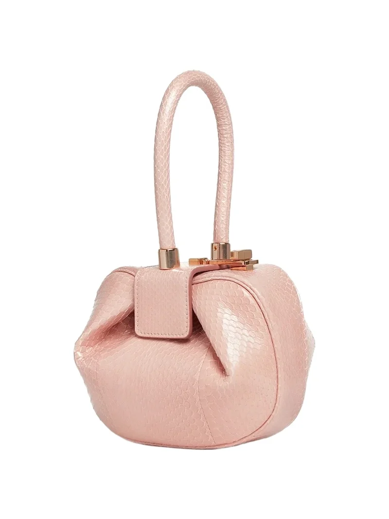 Demi Bag in Pink Snakeskin Demi Bag in Pink Snakeskin