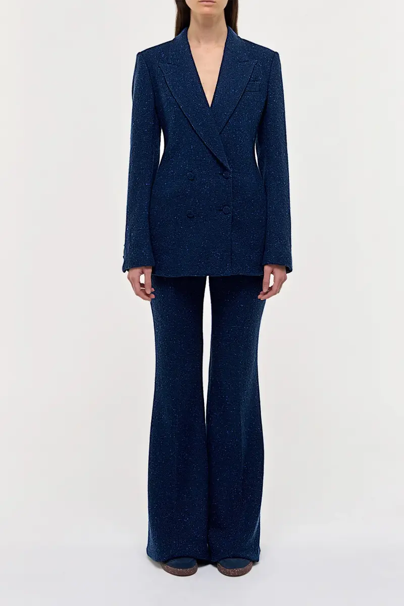 Gabriela Hearst Elliot Blazer in Electric Navy Speckled Cashmere | Thumbnail 2 Gabriela Hearst Elliot Blazer in Electric Navy Speckled Cashmere | Thumbnail 2