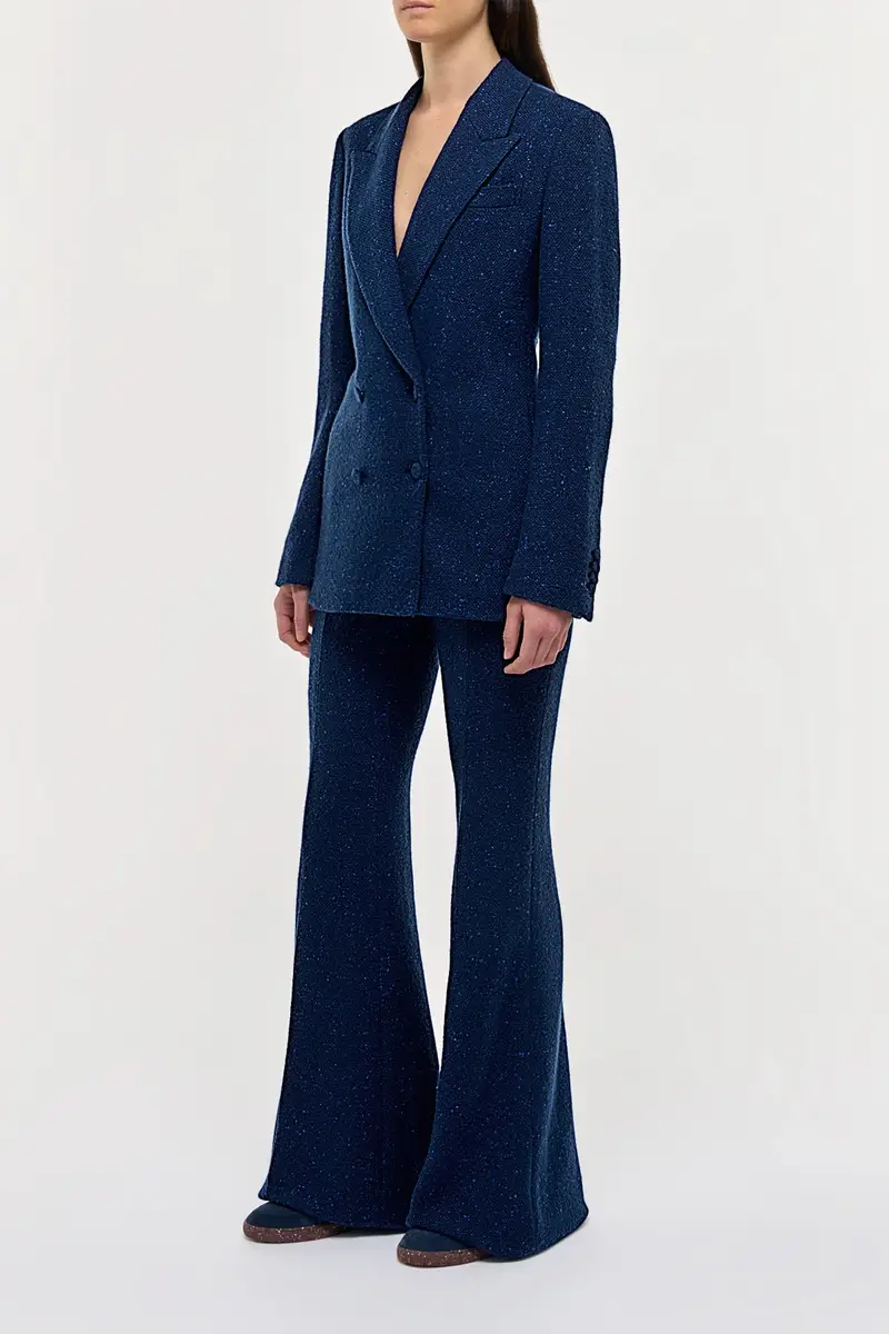 Gabriela Hearst Elliot Blazer in Electric Navy Speckled Cashmere | Thumbnail 3 Gabriela Hearst Elliot Blazer in Electric Navy Speckled Cashmere | Thumbnail 3