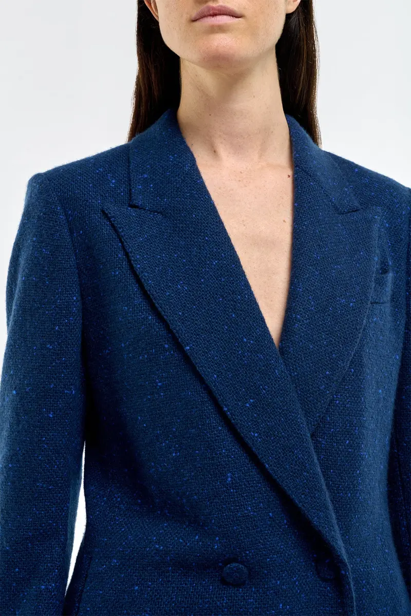 Gabriela Hearst Elliot Blazer in Electric Navy Speckled Cashmere | Thumbnail 5 Gabriela Hearst Elliot Blazer in Electric Navy Speckled Cashmere | Thumbnail 5