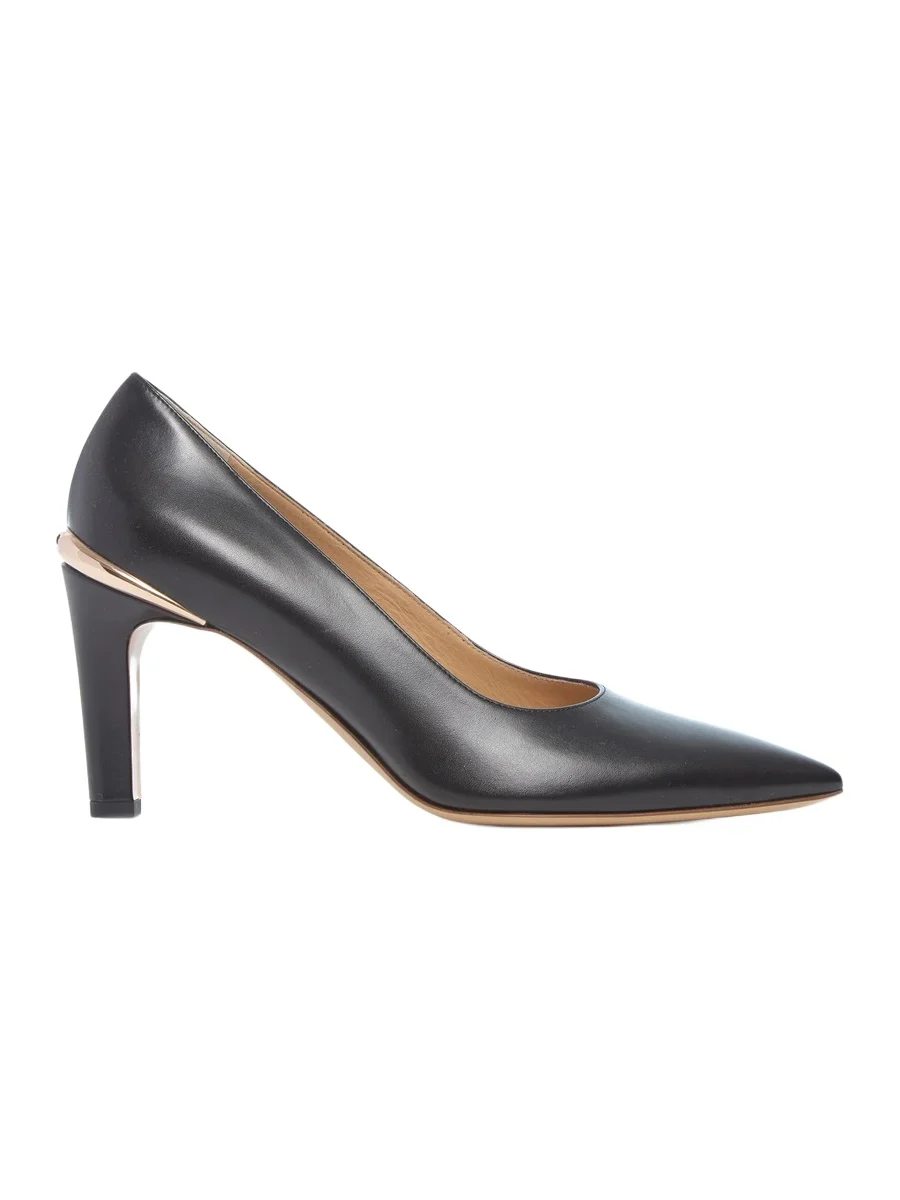 Edwina High Heel Stiletto Pump in Black Nappa Leather Edwina High Heel Stiletto Pump in Black Nappa Leather