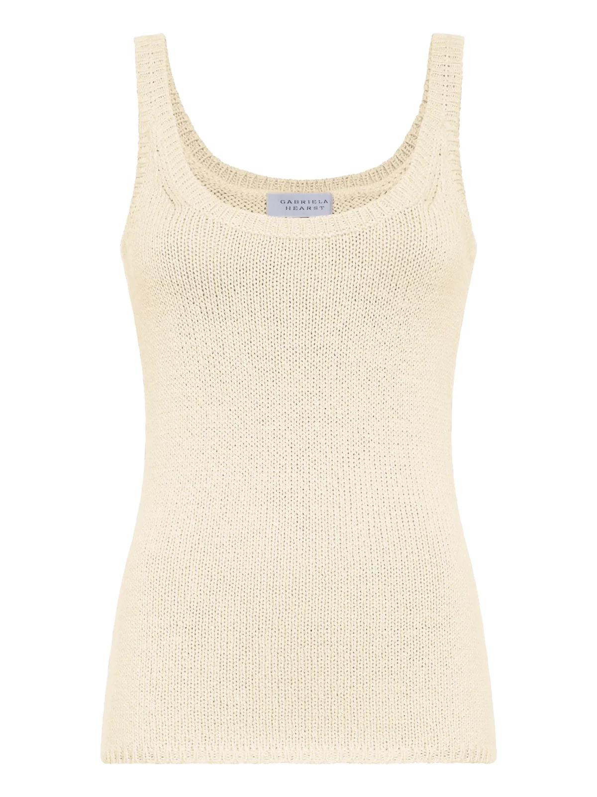Brigid Knit Tank Top in Off White Cashmere Brigid Knit Tank Top in Off White Cashmere