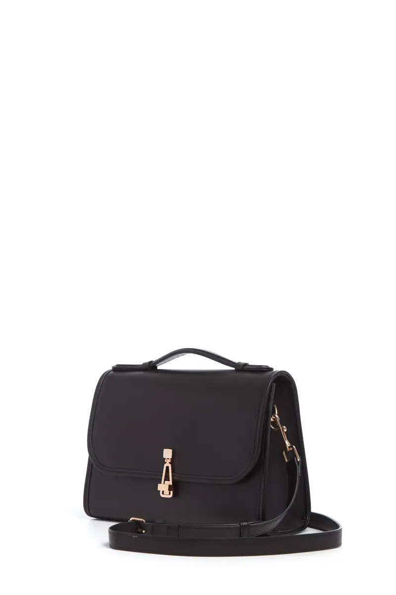 Gabriela Hearst Medium Leonora Flap Bag in Black Leather | Thumbnail 3