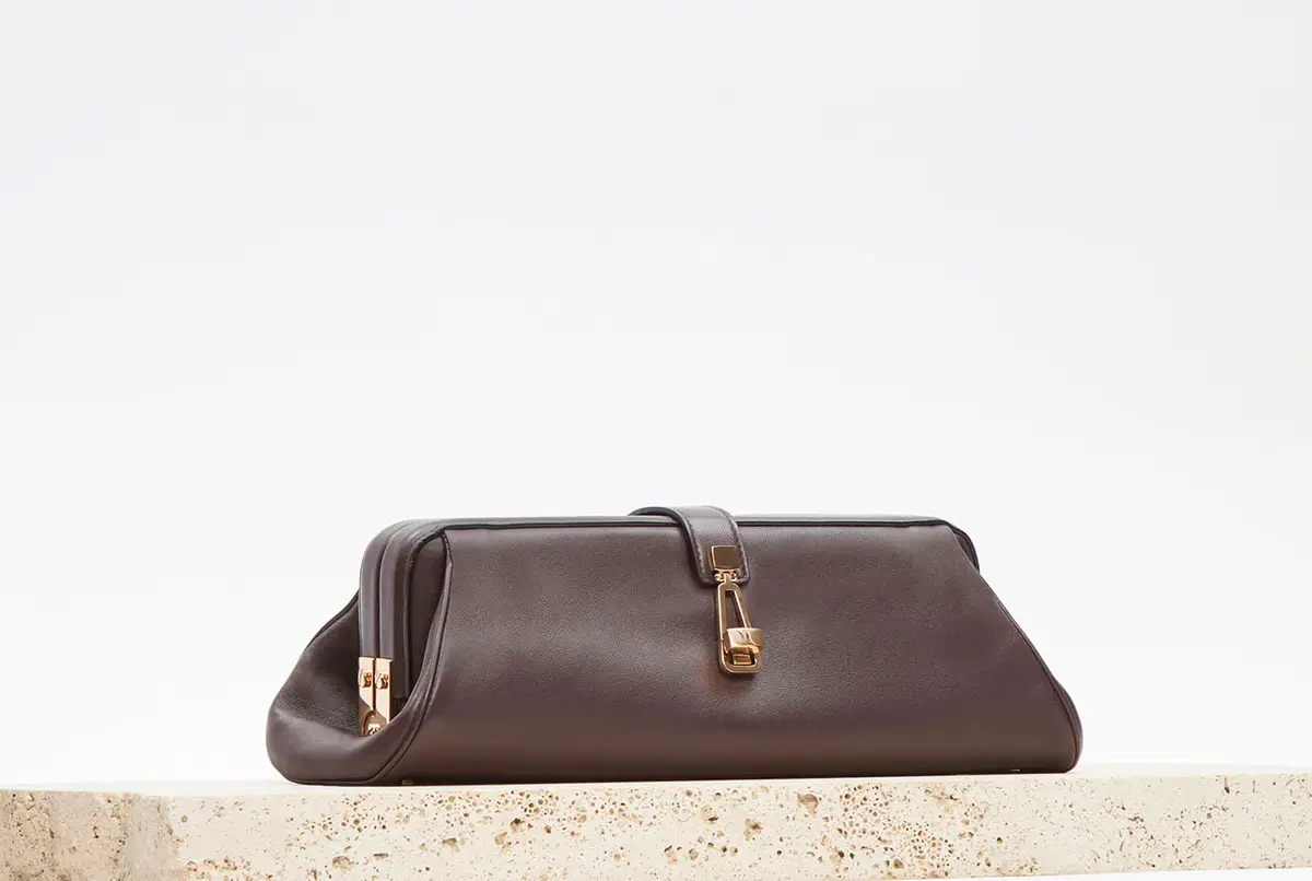 Gabriela Hearst Paola Clutch in Bordeaux Nappa Leather | Thumbnail 7 Gabriela Hearst Paola Clutch in Bordeaux Nappa Leather | Thumbnail 7