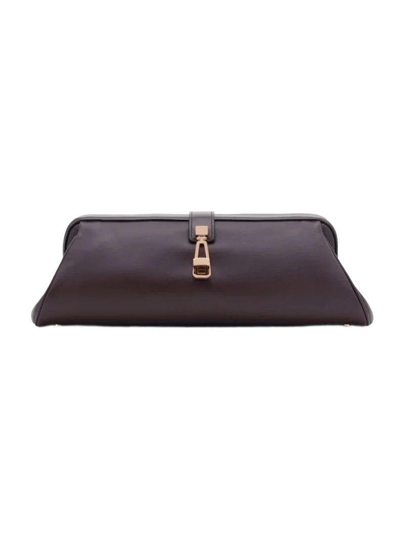 Paola Clutch in Bordeaux Nappa Leather