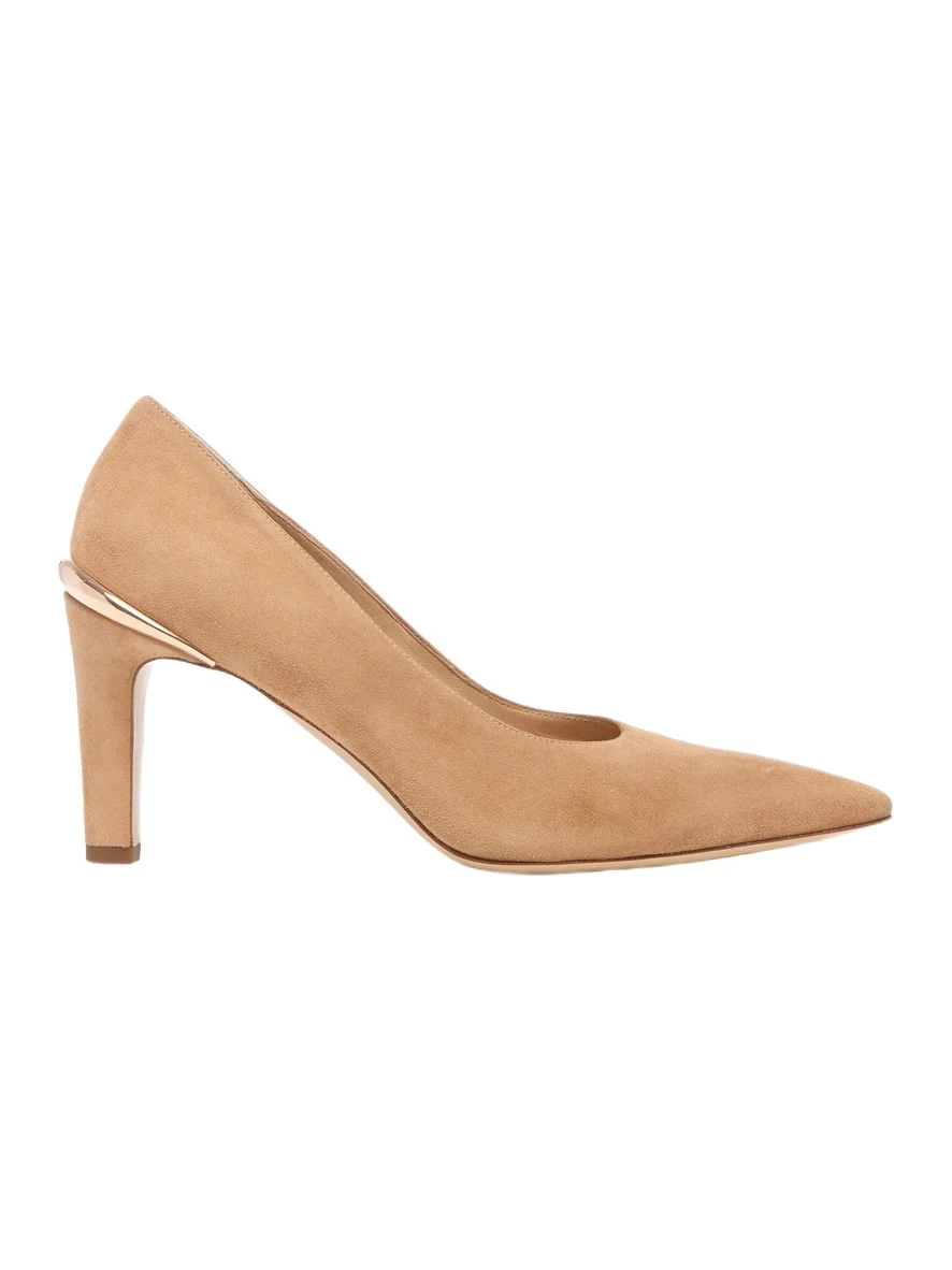 Gabriela Hearst Edwina High Heel Stiletto Pump in Nude Suede