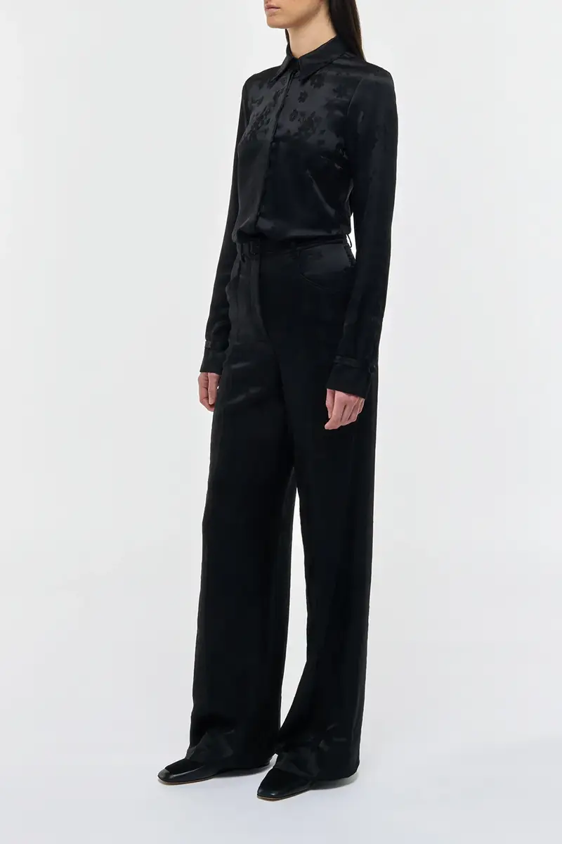 Gabriela Hearst Norman Wide-leg Pant in Black Embroidered Silk | Thumbnail 4 Gabriela Hearst Norman Wide-leg Pant in Black Embroidered Silk | Thumbnail 4