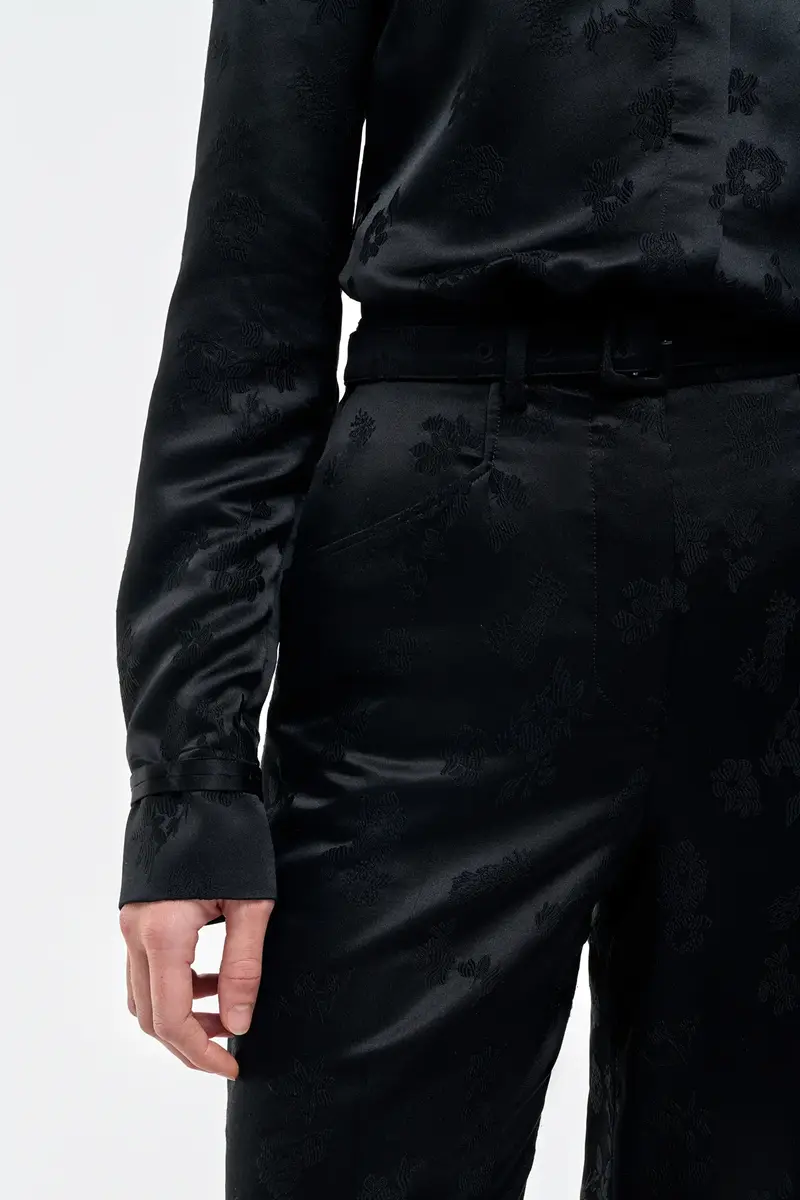 Gabriela Hearst Norman Wide-leg Pant in Black Embroidered Silk | Thumbnail 6 Gabriela Hearst Norman Wide-leg Pant in Black Embroidered Silk | Thumbnail 6