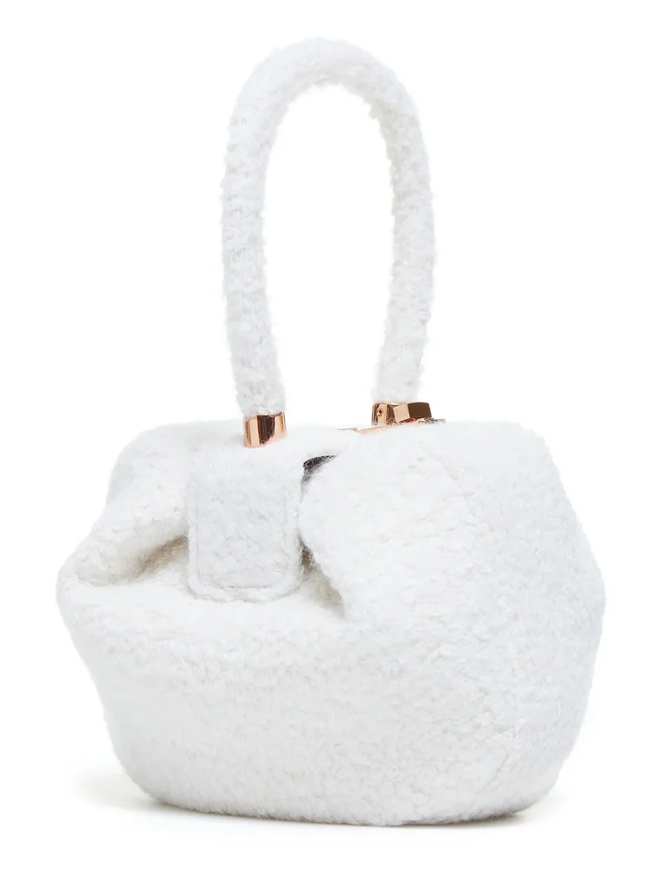 Gabriela Hearst Nina Bag in Ivory Cashmere Boucle