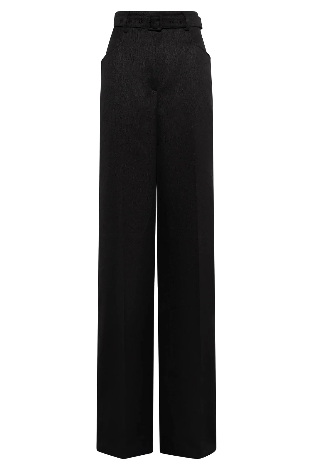 Norman Wide-leg Pant in Black Textured Linen Slub Norman Wide-leg Pant in Black Textured Linen Slub
