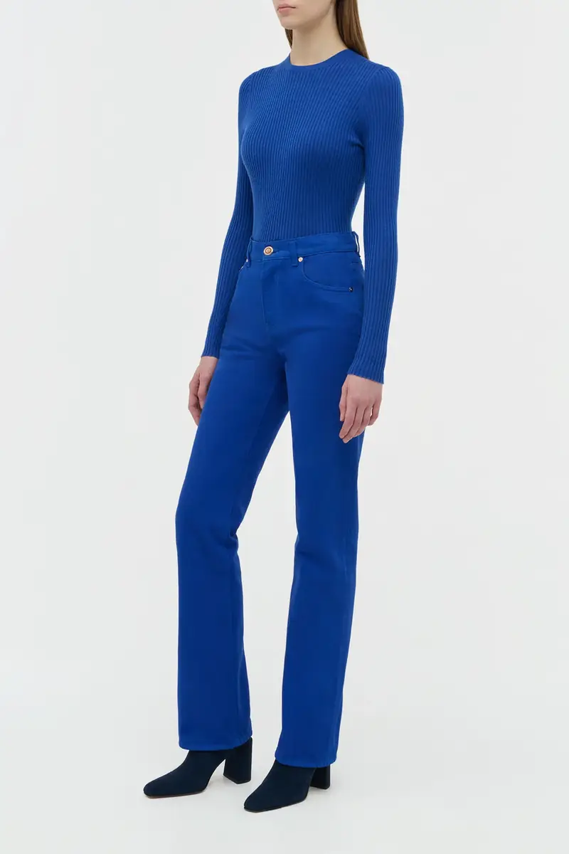 Gabriela Hearst Browning Knit Sweater in Cobalt Cashmere Silk | Thumbnail 3 Gabriela Hearst Browning Knit Sweater in Cobalt Cashmere Silk | Thumbnail 3
