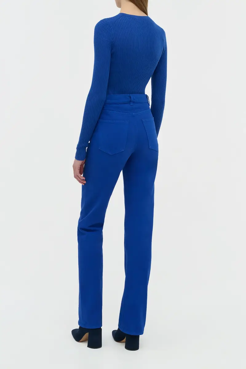 Gabriela Hearst Browning Knit Sweater in Cobalt Cashmere Silk | Thumbnail 4 Gabriela Hearst Browning Knit Sweater in Cobalt Cashmere Silk | Thumbnail 4