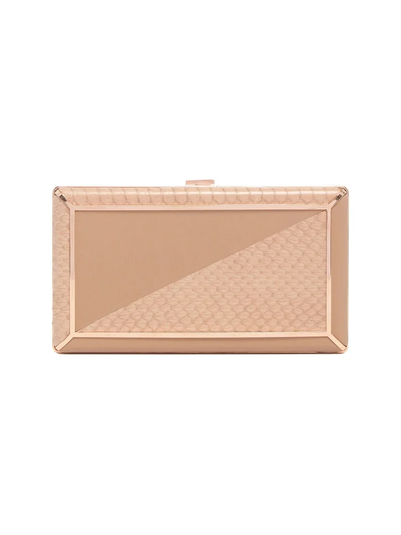 Gabriela Hearst Callas Clutch in Nude Snakeskin & Nappa Leather