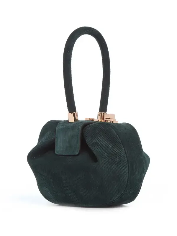 Gabriela Hearst Demi Bag in English Green Suede Corduroy