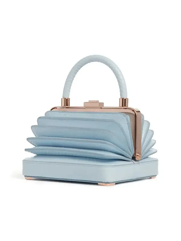 Gabriela Hearst Small Diana Bag in Light Blue Snakeskin