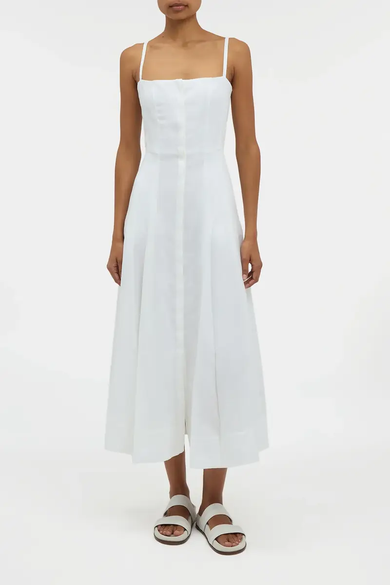 Gabriela Hearst Magritte Dress in White Aloe Linen | Thumbnail 2 Gabriela Hearst Magritte Dress in White Aloe Linen | Thumbnail 2