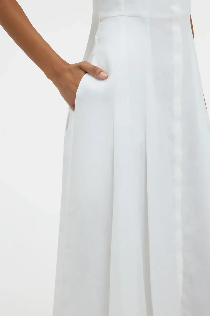 Gabriela Hearst Magritte Dress in White Aloe Linen | Thumbnail 6 Gabriela Hearst Magritte Dress in White Aloe Linen | Thumbnail 6