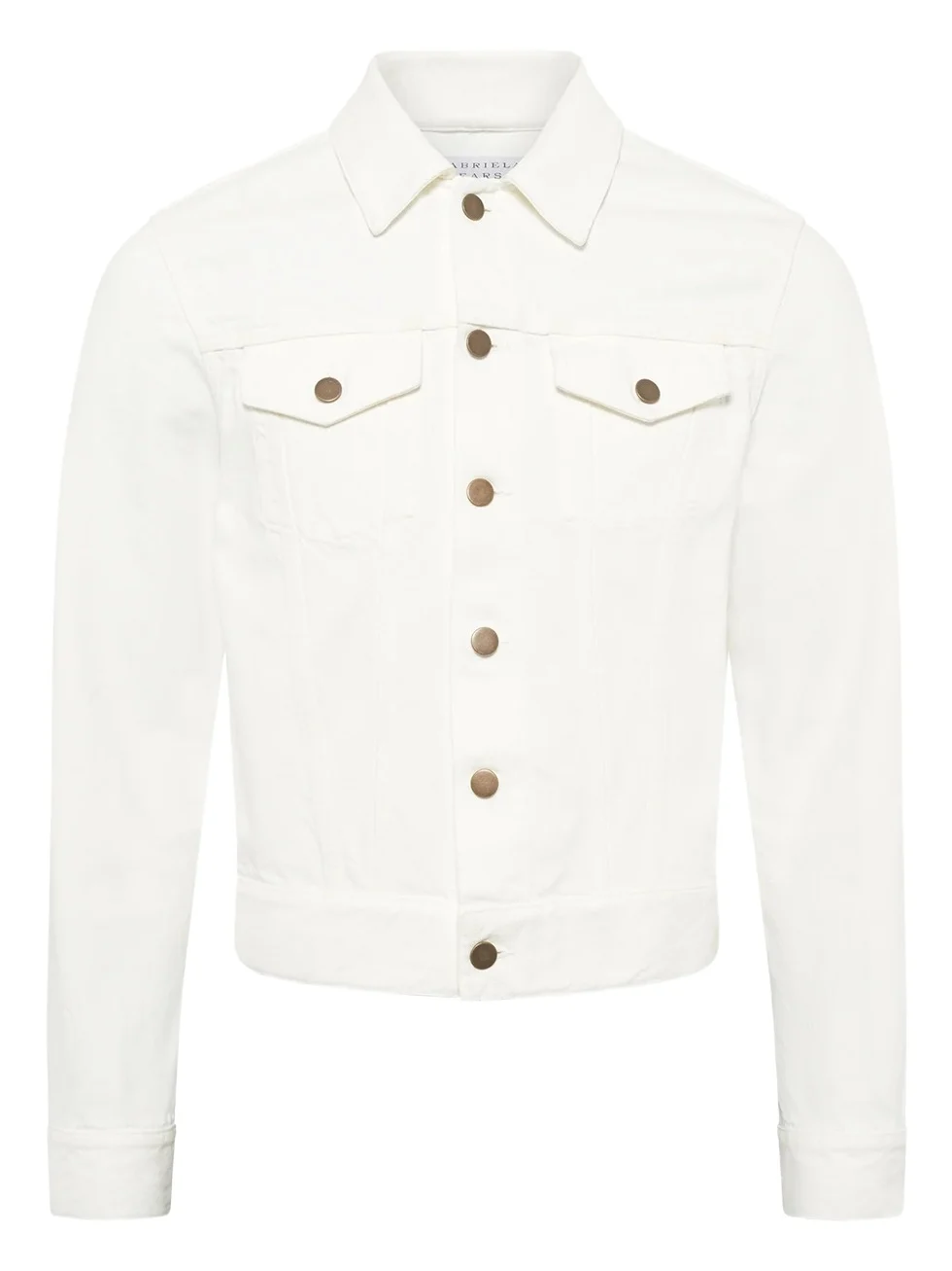 Gabriela Hearst Barry Trucker Jacket in White Recycled Cotton Denim