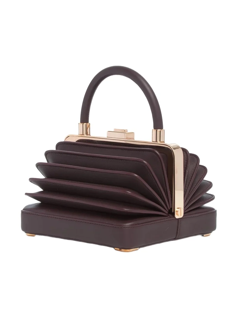 Gabriela Hearst Small Diana Bag in Bordeaux Nappa Leather