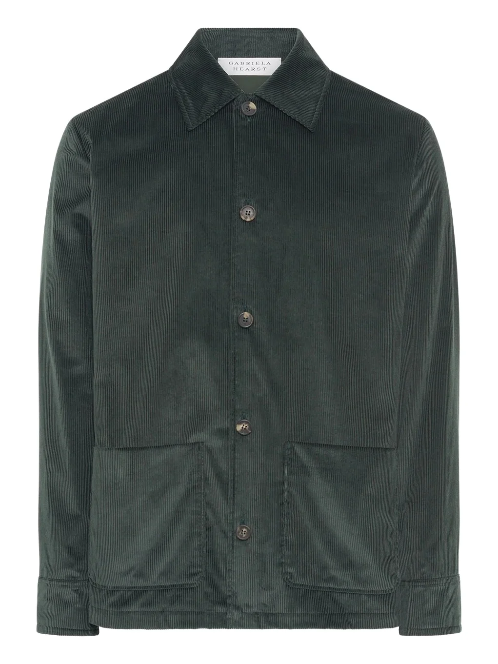Gabriela Hearst Javier Chore Jacket in English Green Sea Island Cotton Corduroy